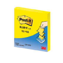 쓰리엠 포스트잇 포스트잇 KR-330 강한점착용 팝업 리필 76 x 76 mm, 그리움 노랑, 15개입