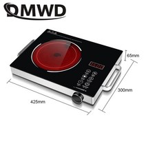 고출력 하이브리드 인덕션110V/220V 전기 방수 인덕션 쿠커 호브 오븐 냄비 스토브 타이머 세라믹 가열, 01 미국