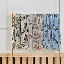 요루 쉬폰 원단 잔주름 하늘하늘 커튼 천 에스닉 3종, 크림베이지（E42）