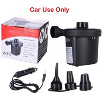 휴대용 전기 공기 펌프 야외 송풍기 캠핑 매트리스 주입 컴프레서 세트 3 노즐106156, 02 12V For Car Use
