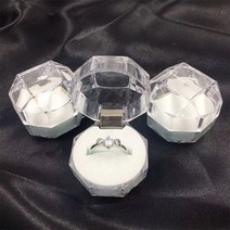 20 개/몫 3 색 옵션 뜨거운 판매 보석 패키지 링 귀걸이 상자 아크릴 투명 웨딩 포장 보석 상자, 01 WHITE