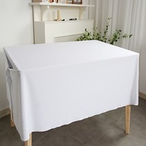 구김없는 무지테이블보 기업박람회 전시회 행사용테이블보 생활방수처리, 화이트, 소(180*155)