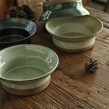 김학영도자기 아끼다 Y멀티볼 덮밥 면기 샐러드볼, 화이트 머스타드