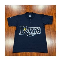 마제스틱 유스 템파베이 레이스 네이비 블루 헨리 저지 셔츠 미디엄 M MLB 남아