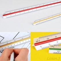 리시안제이 삼각 스케일자 설계자 제도용자, 30cm 고배율