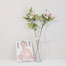 cocooning 홈가드닝 조화부쉬 2color 다이아몬드장미가지 인테리어 조화, 피치