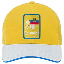 Outerstuff Youth & Kids FIFA 월드컵 대비 모자이크 프로크라운 메시 모자 옐로우-화이트 청소년 원 사이즈