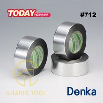 덴카 고강도 알미늄 테이프 712 알루미늄 크래프트 테잎 단열재 덕트 폭 50mm x 50M, 5개입