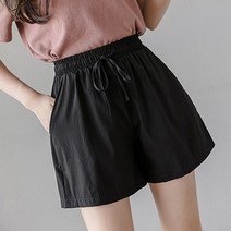유니제이 여성용 제다 스트링 밴딩 4부 팬츠