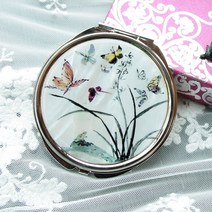 난초 자개손거울 자개거울 원형손거울 외국인선물, T9자개손거울(난초), 선물포장O