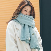 PG 파인애플 자수 머플러 여성 목도리 겨울머플러