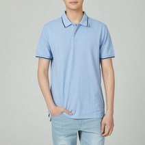 잠뱅이 남성 기본1/2 티셔츠 스카이블루 AJ2WTS11-SB