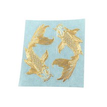 2pcs / 쌍 골든 잉어 물고기 에폭시 수지 금형 금속 스티커 DIY 쥬얼리 충전, 금