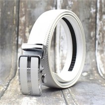 암소 가죽 벨트 남성 블루화이트브라운블랙레드 3.5cm 너비 남성 가죽 스트랩 남성용 대형 자동 버클 벨트 90-130cm