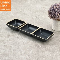 Kitchen 정사각 직사각 1구 2구 초장기 간장 종지 엔틱 멜라민 소스기 소스볼 양념 그릇, ♥Kitchen_앤틱블랙 쌍초장(기본) DS-530♥, 1개