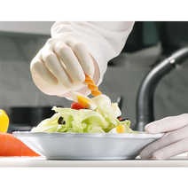 니트릴장갑 라텍스 알러지 고무장갑 프리 쉐프 작업 요리 진료용 주방용품 100매, 화이트_L