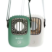 넥밴드 휴대용 목걸이 미니 선풍기 강력모터 탁상용, 그린