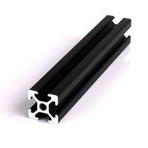2020 2040 3030 2080 알루미늄 프로파일 100 200 300 350 400 450 500 550 600 mm 선형 레일 압출 CNC 3D 프린터 부품, T-2020 black