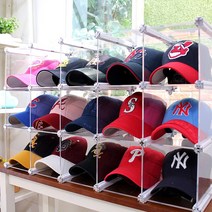 엠블럭스페셜 A타입 3층X5칸 15칸형(뒷덮개포함) MLB모자보관함 야구모자정리함 모자수납장 모자정리대 모자걸이 모자매대, 1set