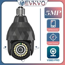 CCTV 감시 카메라 보안 실내 야외 v380 5mp 전구 wifi 비디오 홈 243, 5mp 32g 카드 추가