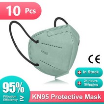 KN95 ffp2mask 승인 FFP2 호흡기 FPP2 ffp3 덴탈마스크, 기본, T07-10PCS Green