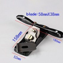 수압대패 대패미니 핸드 헬드 목공 기획 58*38mm 크롬 바나듐 합금강 블레이드 플랫 하단 버드 플레너 목수, 한개옵션0