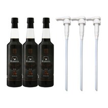 바리스타 흑당 커피시럽 750ml 3병 + 시럽펌프 3개