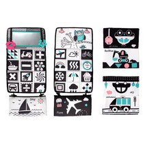 유아 어린이 책 도서 주름 헝겊 시각 자극 신생아 장난감 0-3 개월 뇌 발달 유아용 배 시간 거울 감각 아기, [01] Green