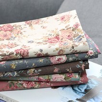 면20수평직 - 미들 쉐비로즈플라워 5color / 면100% 침구류 홈패션 인테리어소품, 내츄럴