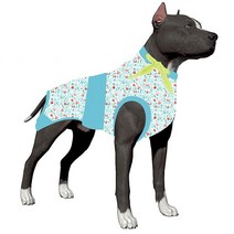 LovinPet 암컷 강아지를 위한 Spay 슈트: 수컷 개 암컷 및 수컷을 위한 수술복 핥기 방지 보호 풀 바디 커버리지, Dark blue, XL