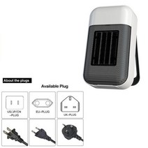 미니 온풍기 히터 500W 팬 공간 PTC 빠른 220V 데스크탑 휴대용 룸 라디에이터 공기, White_JP, 4.White  JP