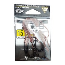 [낚시장터] 가마가츠 수제 외바늘채비 돌돔채비 돌돔바늘 요쯔아미 하이테나 목줄사용, 1개