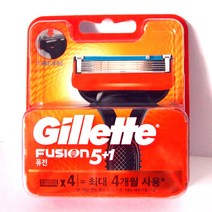 질레트 퓨전면도날 4개입 / 독일산, 1개, 4개