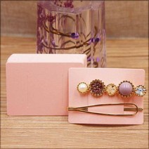 주얼리 공구 박스 보석함50pcs Hairclip 디스플레이 카드 크래프트 종이 DIY 쥬얼리 헤어 액세서리 비녀 포, 01 50pcs, 05 pink