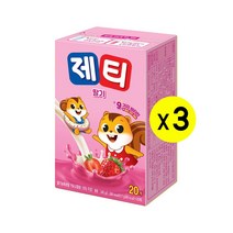 제티 딸기 20T(20개입) 3개, 17g, 60개, 20개