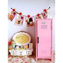 미니 락커 시크릿 캐비닛 자물쇠포함 파스텔 틱톡 인스타 꾸미기 덕질 캐비넷, 핑크