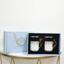 북유럽 슬기로운의사생활 채송화 머그컵 본차이나 커피잔 카페 집들이선물 스푼세트, 커버-더블