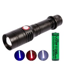 3in1 신호봉 LED 미니랜턴 줌인아웃 등산 고휘도 방수손전등 응원봉 경광봉후레쉬, 세트(후레쉬1개+충전지1개)