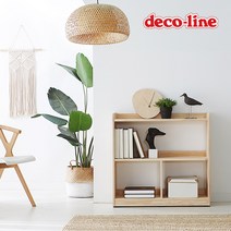 데코라인 코넬 웰 자유자재 900 2단 원목 책장 DDR085C