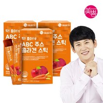 미쁨생활건강 딱좋아 ABC주스 콜라겐 젤리스틱 20g 3통 총 45포, ABC 콜라겐 젤리스틱 3통 45포