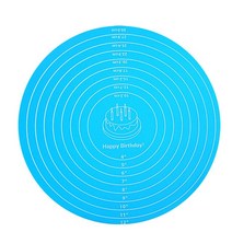 반죽기 실리콘 매트 비 스틱 반죽 패스트리 롤링 베이킹 패드 주방 도구 피자 케이크 시트 액세서리 직경 30cm, [03] Blue