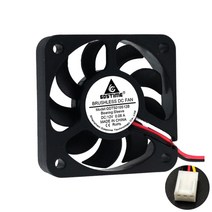 5010 브러시리스 팬 dc 5v 12v 24v 50x50x10mm 소형 전원 공급 장치 5cm 미니 라디에이터 쿨러 산업용 냉각 2pin, 12v 2510 3핀