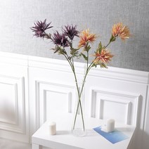 스파이더국화가지 80cm 조화 꽃 인테리어 장식 FAIAFT, 오렌지