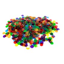 [624CONTAINER](러닝스텝)투명수세기칩(6색혼합 약 250pcs)포장훼손 반품불가, ★단일상품