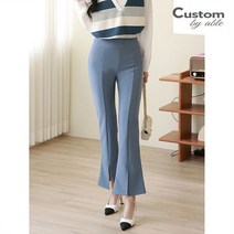 커스텀에이블 앞절개 스판 부츠컷 밴딩 팬츠 C2303PT029A