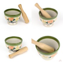 마트498 도자기절구16cm 고추다지기 한약재 깨분쇄기 마늘빻기 수동깨갈이 깨빻기 미니돌절구 이유식절구 양념다