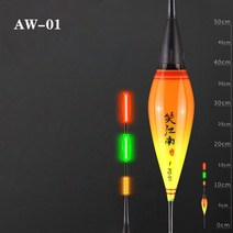 민물전자찌LED 전기 플로트 라이트 낚시 태클 배터리 없는 발광 전자 납작한 물 잉어 붕어 밤, 02 AW01