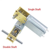 웜기어 감속기 DC 3/6/12V 미니 마이크로 메탈 기어 모터 4-762RPM 1218-050 웜 스마트 자동차 로봇 감속, 21 12V 203RPM_02 Double Shaft