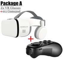 BOBO VR Z6 무선 3D 안경 가상 현실 상자 Google Cardboard 스테레오 마이크 헤드셋 헬멧 4.7-6.5 
