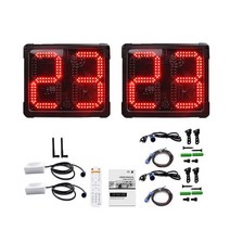 점수판 스코어보드 게임 농구 전자 득점판 12 초 카운트다운 LED 시계 동기화 레드 컬러 2 개, [01] Suit A, 2개